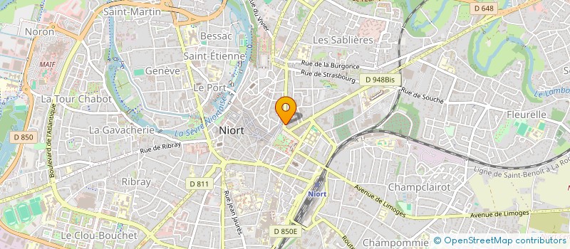 localisation de l'entreprise READY MADE à NIORT