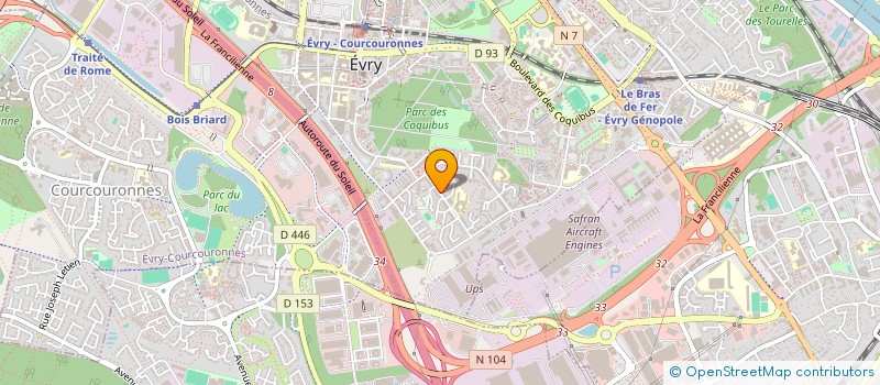 localisation de l'entreprise REAGIR 2 POINGS 0  EVRY-COURCOURONNES