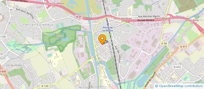 localisation de l'entreprise REAL à DOUAI