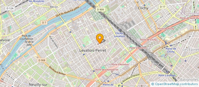 localisation de l'entreprise REAL CAMP INVEST  LEVALLOIS-PERRET