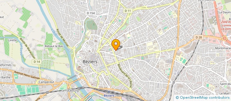 localisation de l'entreprise REAL-CARRIE  BEZIERS