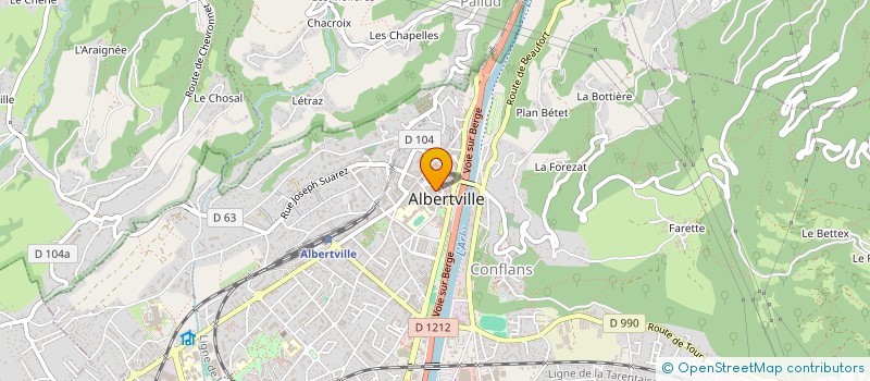 localisation de l'entreprise REAL CONCEPT 73 à ALBERTVILLE