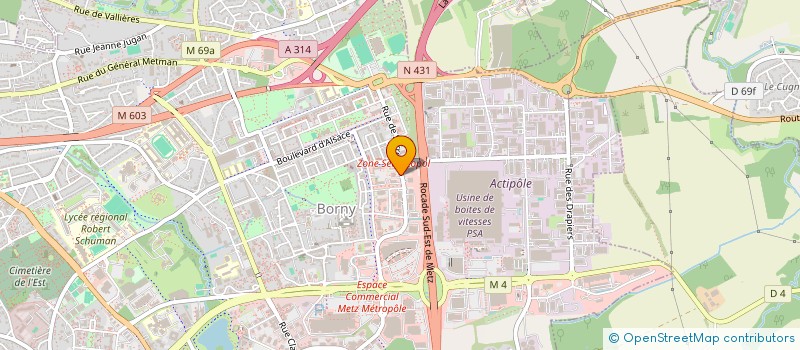 localisation de l'entreprise REAL ESTATE ML  METZ