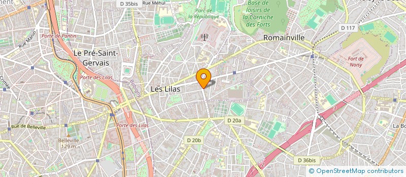 localisation de l'entreprise REAL EVEN à LES LILAS