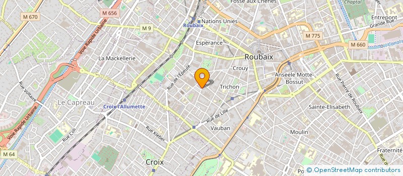 localisation de l'entreprise REAL PROJET à ROUBAIX