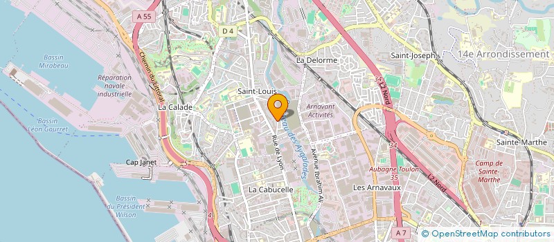 localisation de l'entreprise REAL TOITURE à MARSEILLE