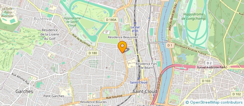 localisation de l'entreprise REAL YOGA à SAINT-CLOUD