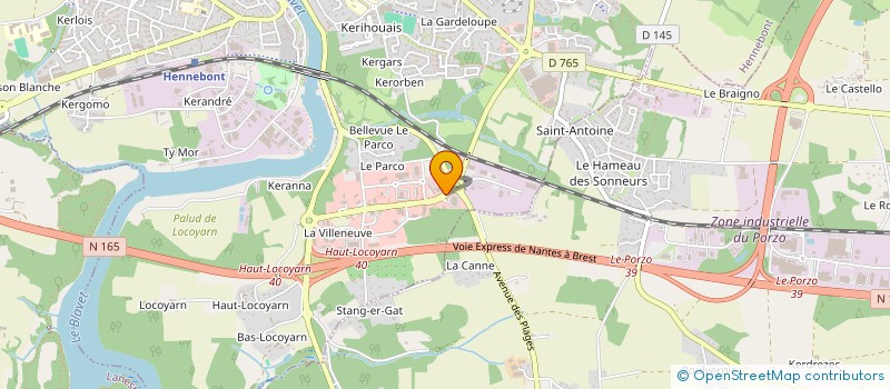 localisation de l'entreprise REALISATION ALUMINIUM  HENNEBONT