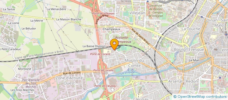 localisation de l'entreprise REALISATION D'ACTIONS SOCIALES SPECIALISEES à RENNES