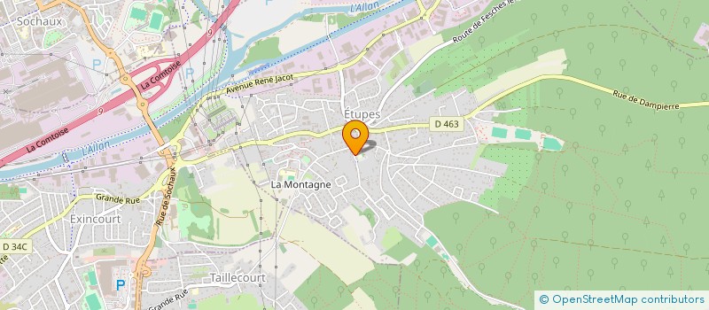 localisation de l'entreprise REALISATION EXPERTISES TECHNIQUES IMMOB. à ETUPES