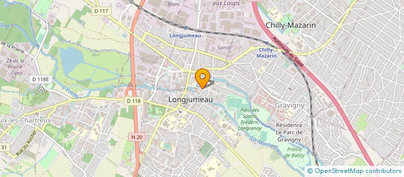localisation de l'entreprise REALISATIONS GRAPHIQUES ET PUBLICITE à LONGJUMEAU