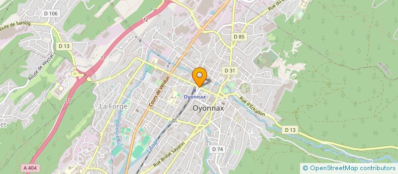 localisation de l'entreprise REALITY à OYONNAX