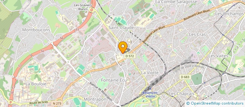 localisation de l'entreprise REALY à BESANCON