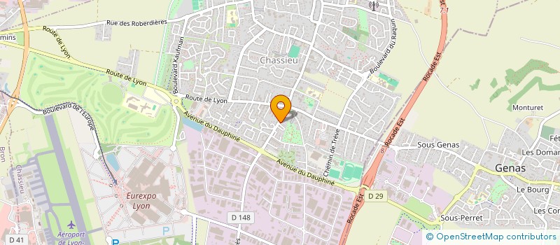 localisation de l'entreprise REATECH à CHASSIEU