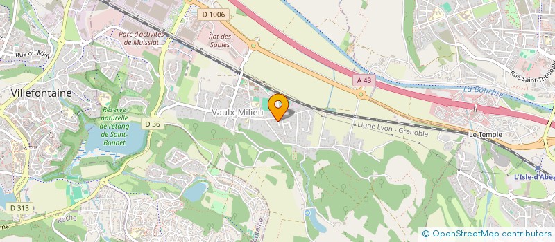 localisation de l'entreprise REBASE  VAULX-MILIEU