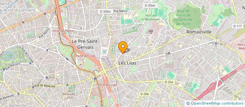 localisation de l'entreprise REBAT CONSTRUCTION à LES LILAS