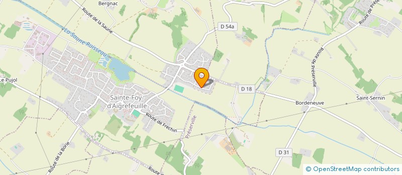 localisation de l'entreprise REBATIR à SAINTE-FOY-D'AIGREFEUILLE