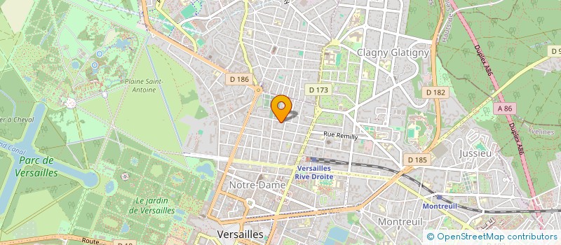 localisation de l'entreprise REBECCA à VERSAILLES