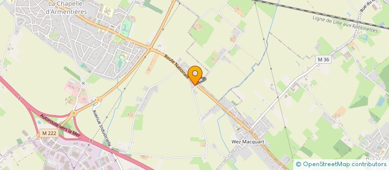 localisation de l'entreprise REBEI IMMO  LA CHAPELLE-D'ARMENTIERES