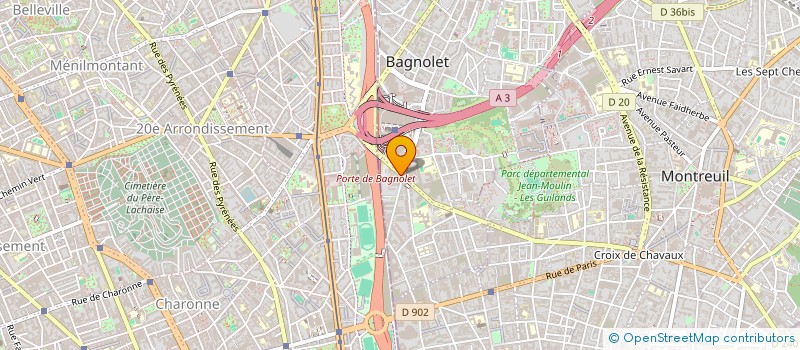 localisation de l'entreprise REBELLE à BAGNOLET