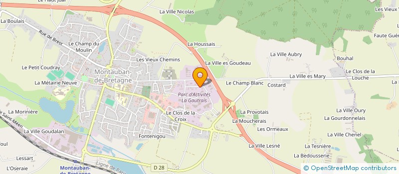 localisation de l'entreprise REBHI PLOMBERIE à MONTAUBAN-DE-BRETAGNE