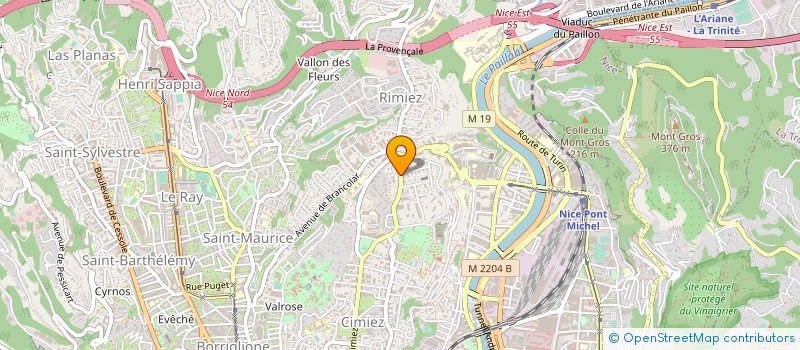 localisation de l'entreprise REBI à NICE