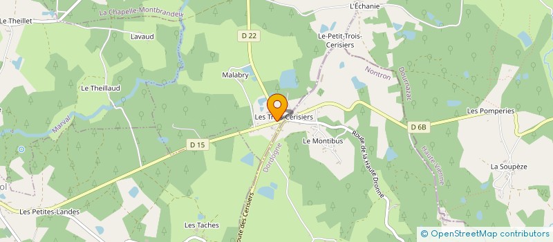 localisation de l'entreprise REBIMO à LA CHAPELLE-MONTBRANDEIX