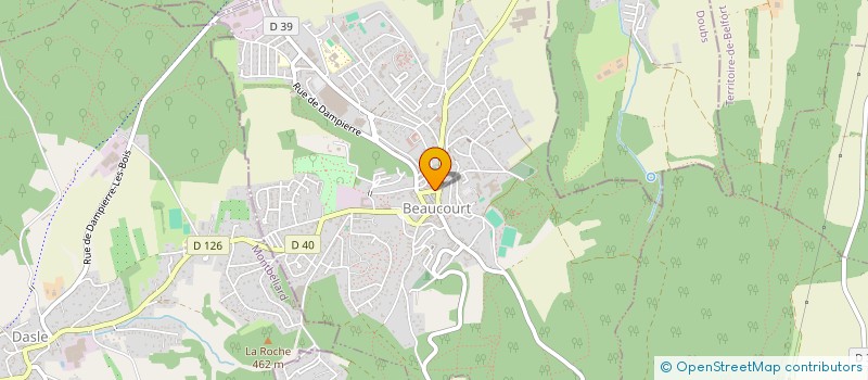 localisation de l'entreprise REBIS à BEAUCOURT