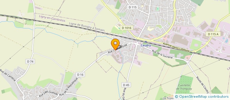localisation de l'entreprise REBOND 23 à CAUDRY