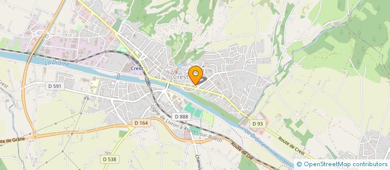 localisation de l'entreprise REBOND - ASSOCIATION CITOYENNE POUR CREST ET SA VALLEE  CREST