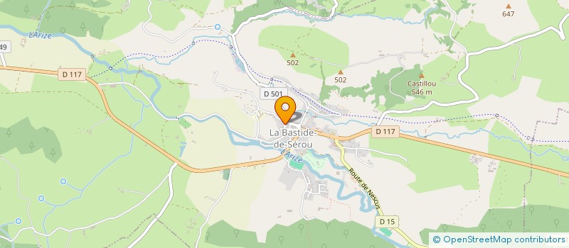 localisation de l'entreprise REBONDS à LA BASTIDE-DE-SEROU