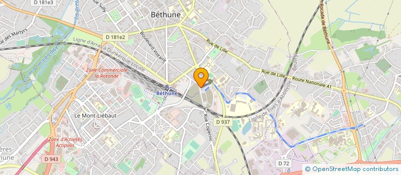 localisation de l'entreprise REBORN  BETHUNE