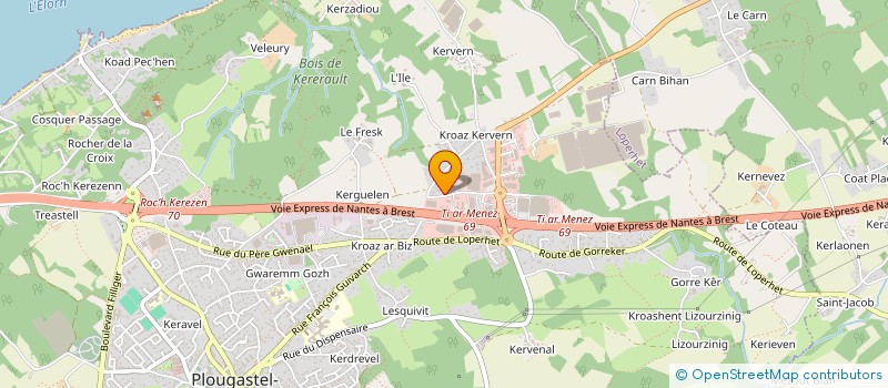 localisation de l'entreprise REBOUL COTTE CLIMATIQUE à PLOUGASTEL-DAOULAS