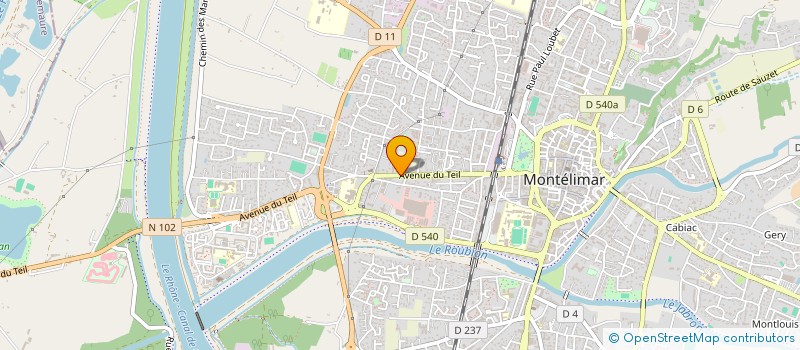 localisation de l'entreprise REBOUL GUICHARD à MONTELIMAR