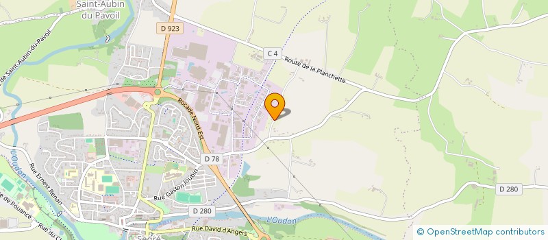 localisation de l'entreprise REBU 21 à SEGRE-EN-ANJOU BLEU