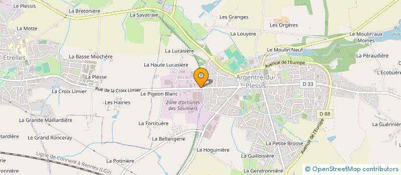localisation de l'entreprise REBU  ARGENTRE-DU-PLESSIS