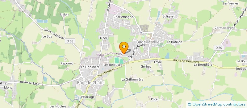 localisation de l'entreprise REBUS à BAGE-DOMMARTIN