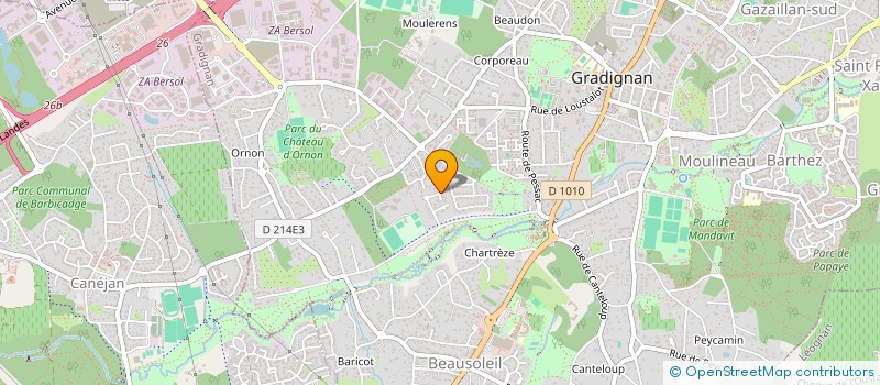 localisation de l'entreprise REBYCED  GRADIGNAN