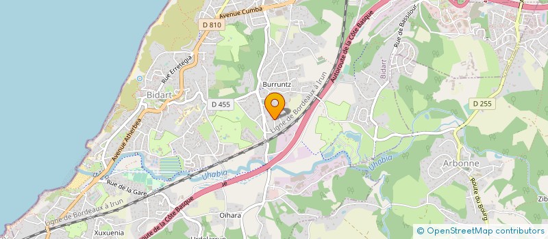 localisation de l'entreprise REC-LINE  BIDART