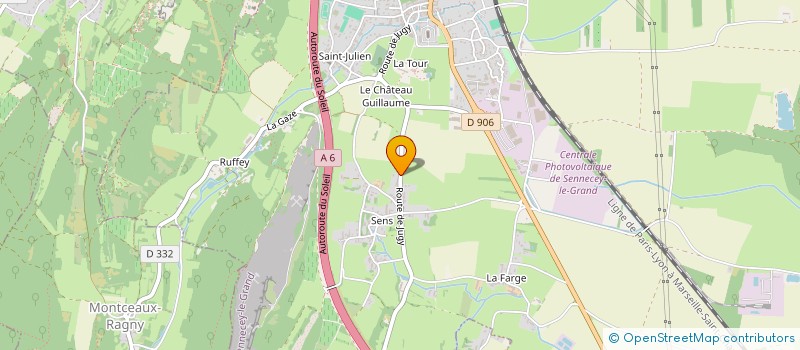 localisation de l'entreprise RECEPTIO'LOC  GIGNY-SUR-SAONE