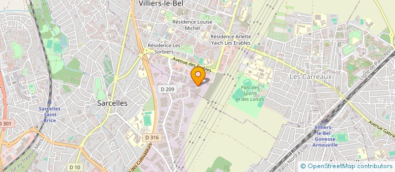 localisation de l'entreprise RECEPTION  VILLIERS-LE-BEL