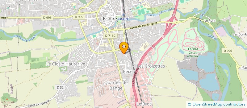 localisation de l'entreprise RECG TRANSPORTS à ISSOIRE