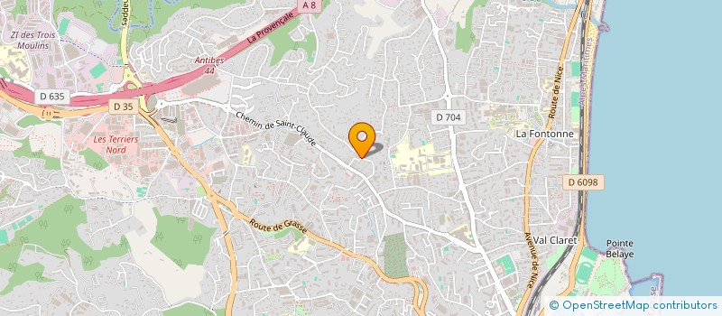 localisation de l'entreprise RECH à ANTIBES