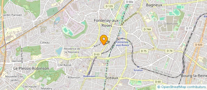 localisation de l'entreprise RECHERCHE & DOCUMENTATION D'HISTOIRE CONTEMPORAINE à FONTENAY-AUX-ROSES