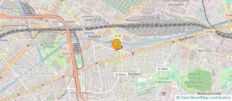 localisation de l'entreprise RECHERCHE EN MOUVEMENT à PANTIN
