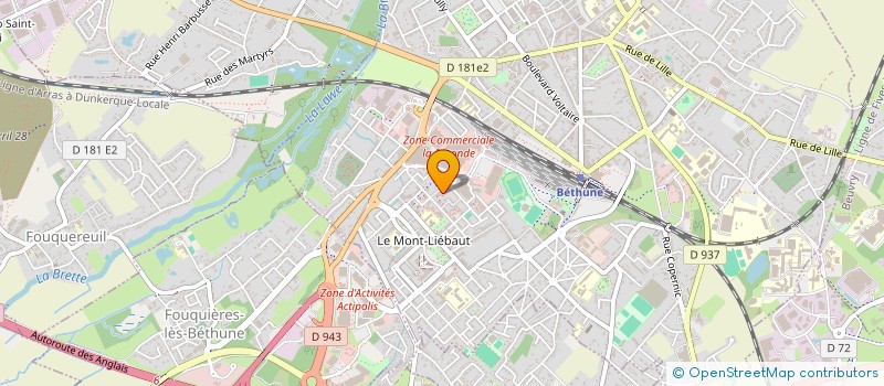 localisation de l'entreprise RECHERCHE EN NUTRITION ET EDUCATION  BETHUNE