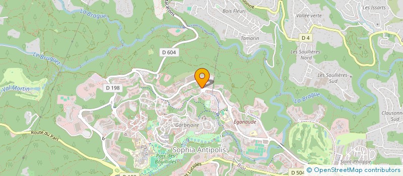 localisation de l'entreprise RECHERCHE INFORMATIQUE APPLIQUEE à VALBONNE