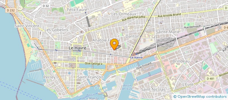 localisation de l'entreprise RECHERCHE INTER CULTUR MUSIQUE LOISIRS  LE HAVRE