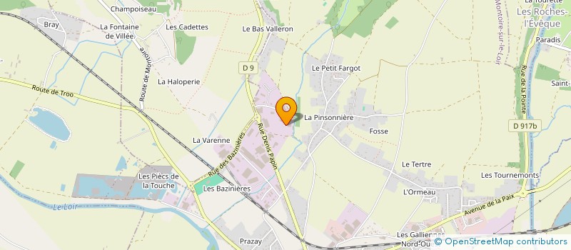 localisation de l'entreprise RECHERCHES ET PRODUCTIONS EN POLYESTER  MONTOIRE-SUR-LE-LOIR