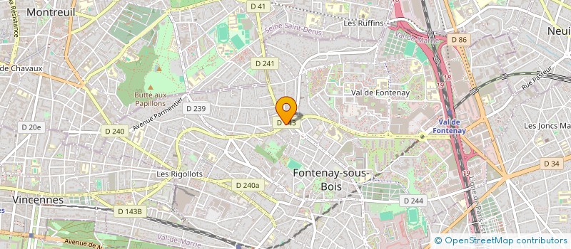 localisation de l'entreprise RECHERCHES NOUVELLES APPLIQUEES à FONTENAY-SOUS-BOIS